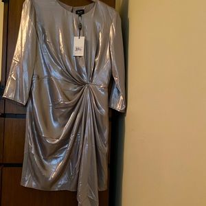 Silver asymmetric dress